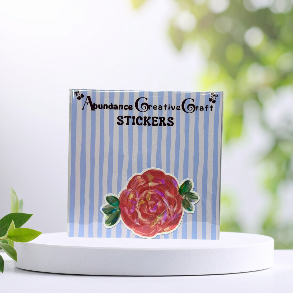 Painted Rose Vinyl Sticker