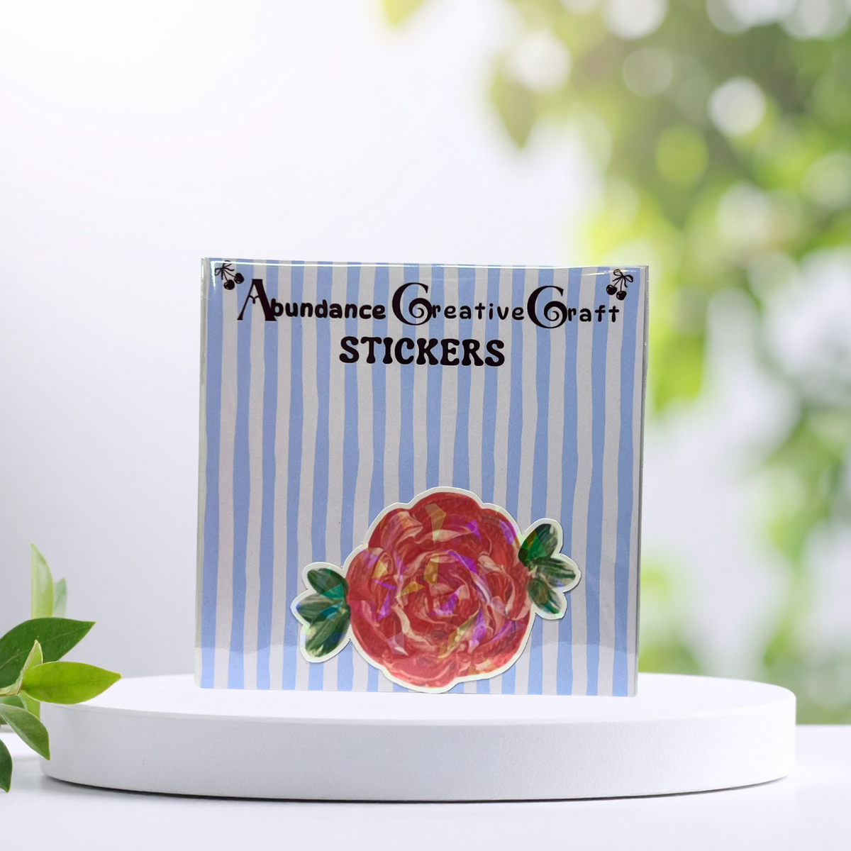 Painted Rose Vinyl Sticker