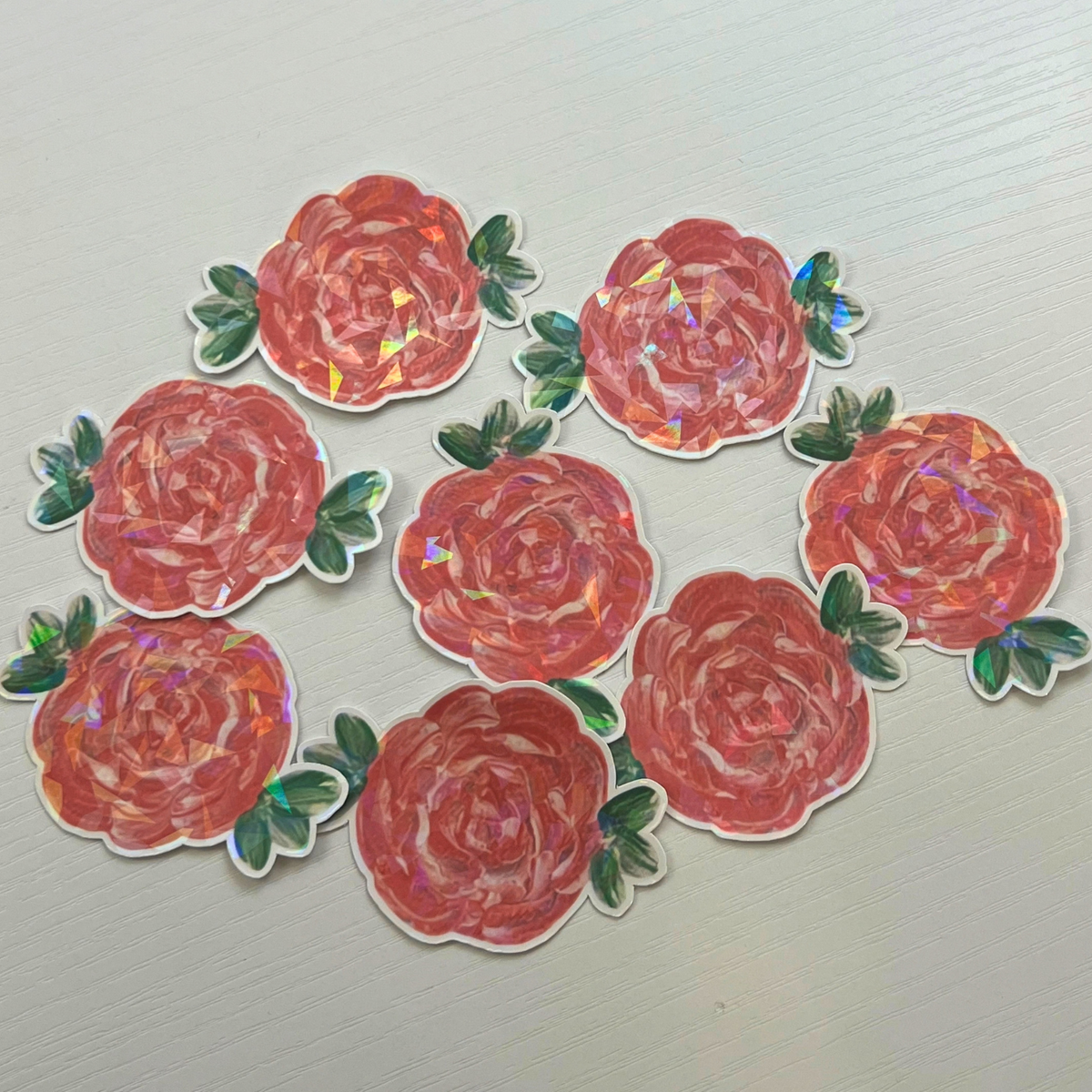 Painted Rose Vinyl Sticker