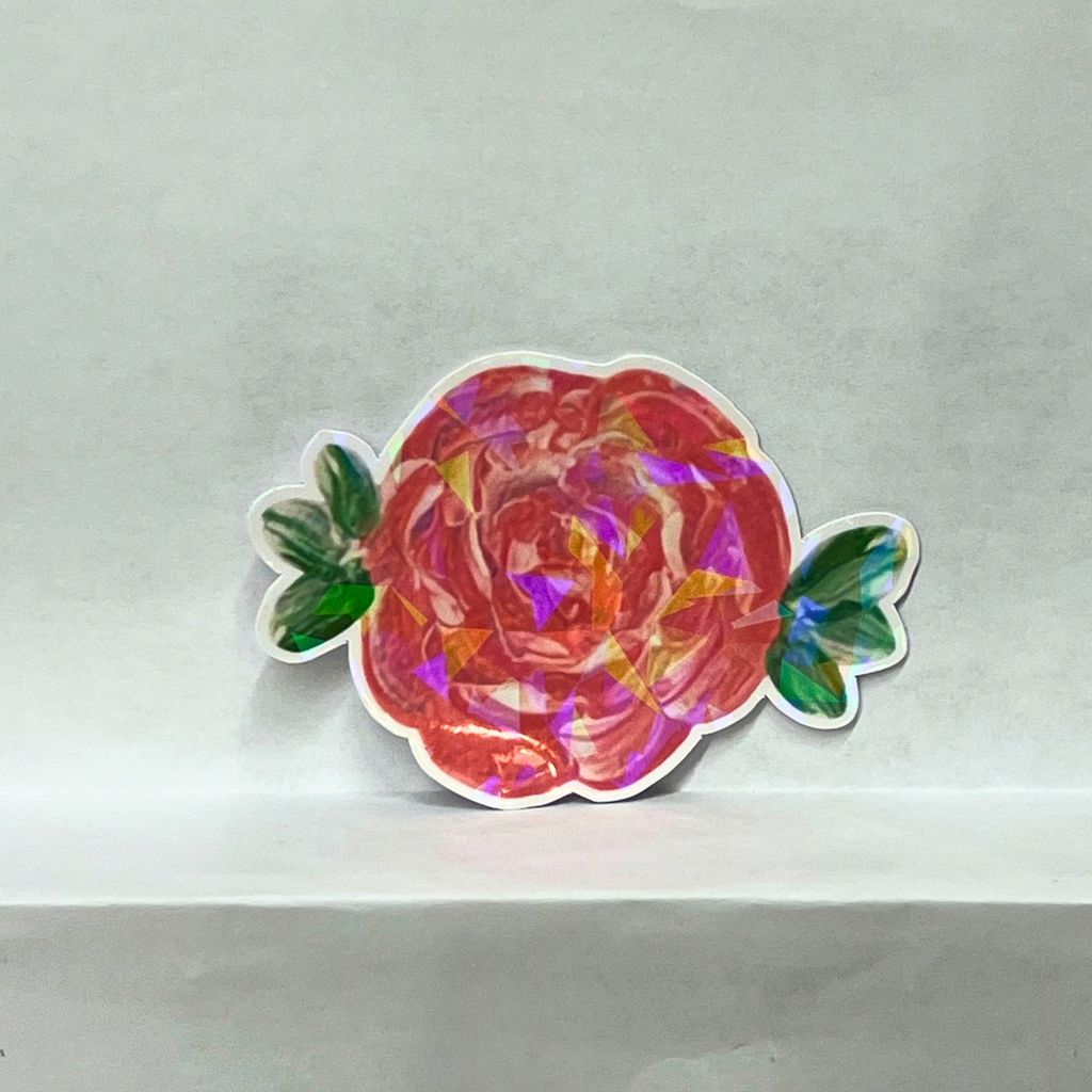 Painted Rose Vinyl Sticker