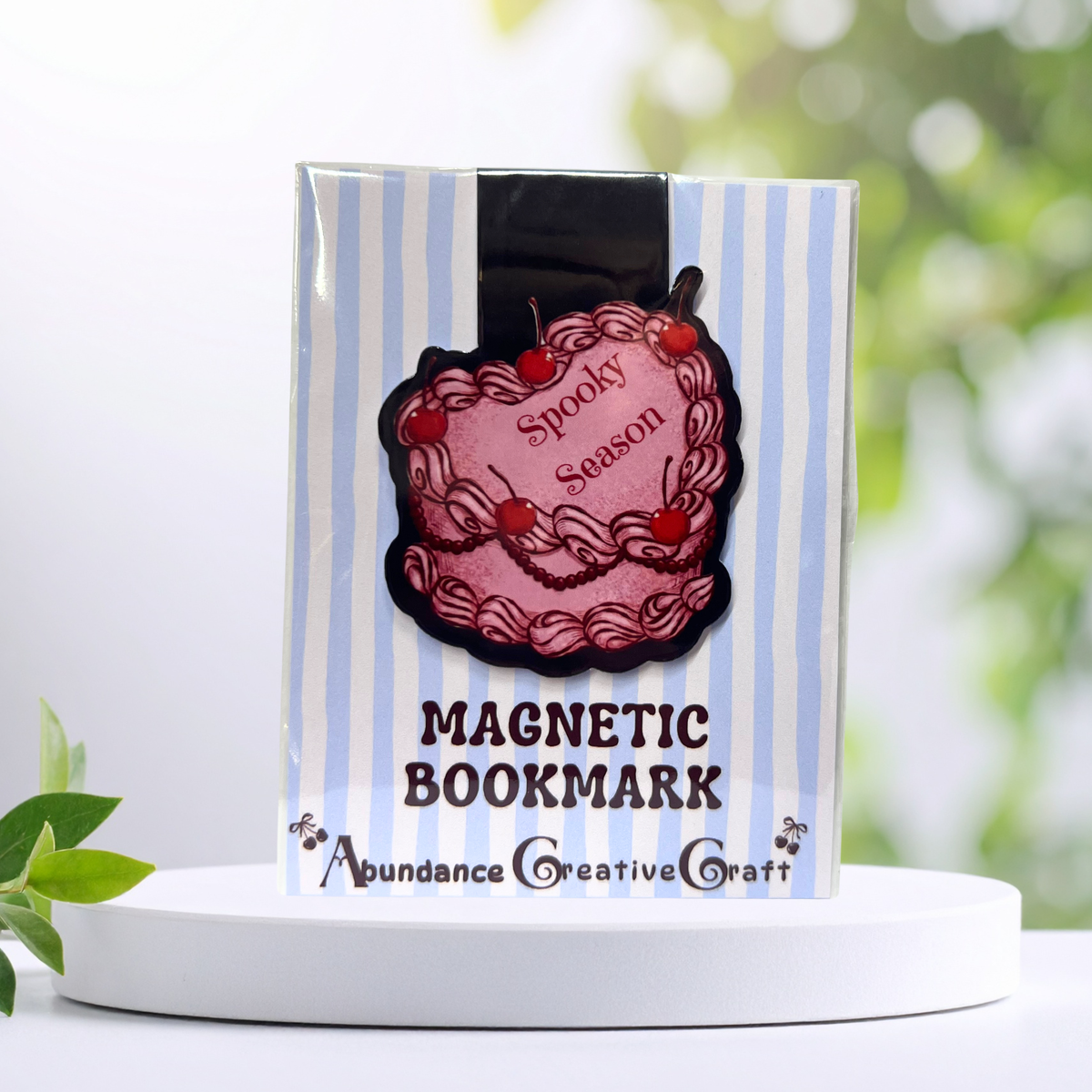 Spooky Season Black Magnetic Bookmark