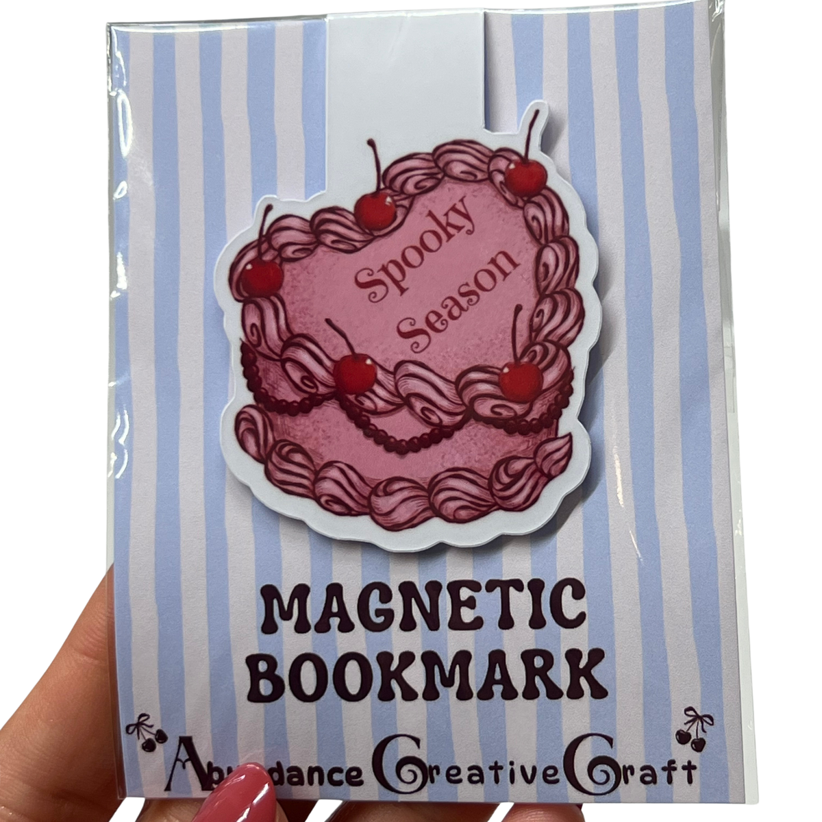 Spooky Season White Magnetic Bookmark