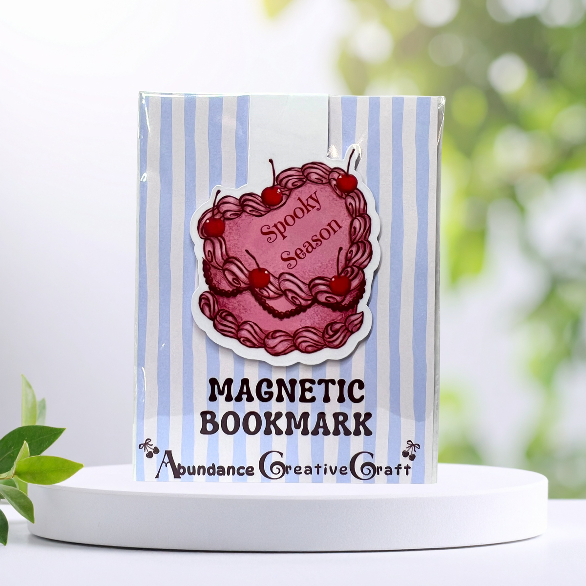 Spooky Season White Magnetic Bookmark
